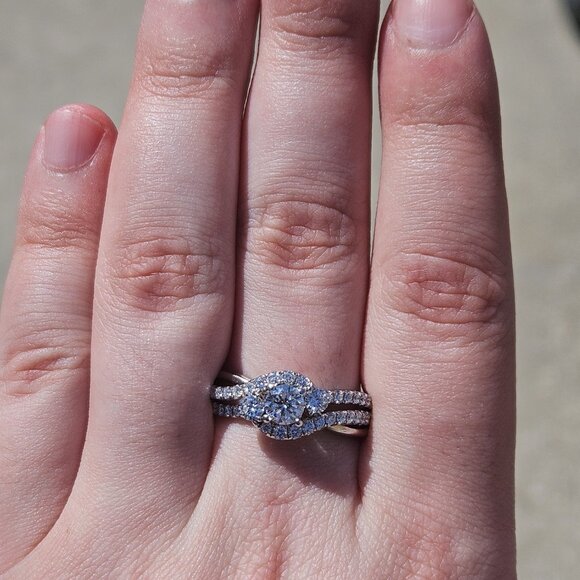 14K White Gold LEO Diamond Bypass Engagement Ring Band 1.23TCW 5.6 Gram Size 10 - Picture 7 of 16